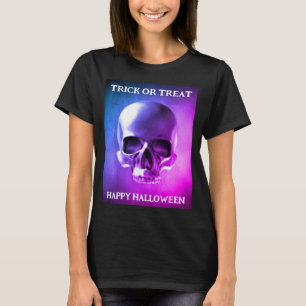 Camiseta Diseño de calavera. Truco o trato. Feliz Halloween