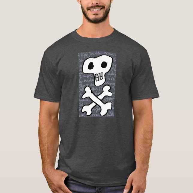 Camiseta Diseño de calaveras y huesos cruzados (Anverso)