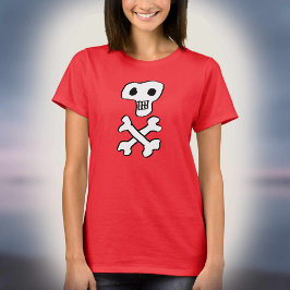 Camiseta Diseño de calaveras y huesos cruzados