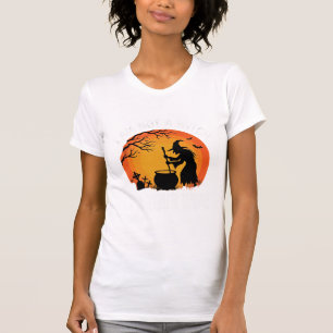 Camiseta Diseño de caldero de bruja esposa divertida de Hal