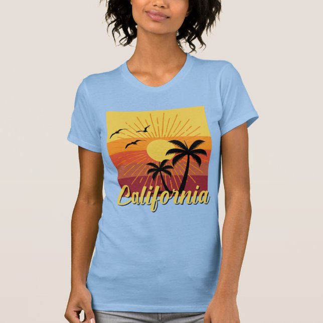Camiseta Diseño de California - Forma delgada de Bella+Canv (Anverso)