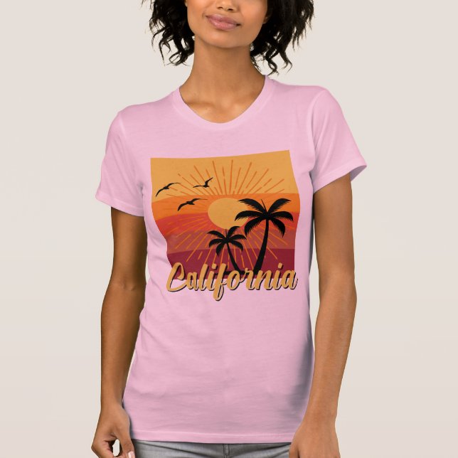 Camiseta Diseño de California - Forma delgada de Bella+Canv (Anverso)