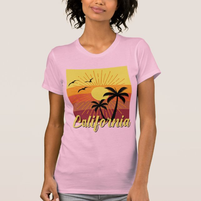 Camiseta Diseño de California - Forma delgada de Bella+Canv (Anverso)