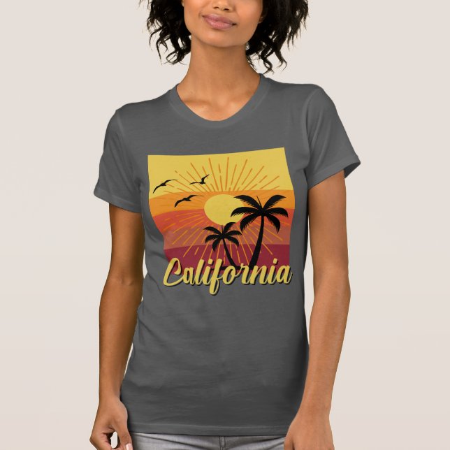 Camiseta Diseño de California - Forma delgada de Bella+Canv (Anverso)