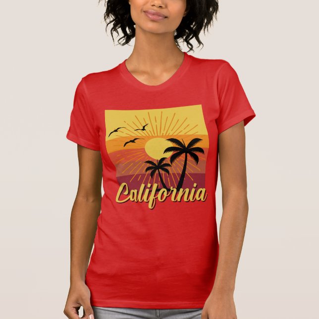 Camiseta Diseño de California - Forma delgada de Bella+Canv (Anverso)