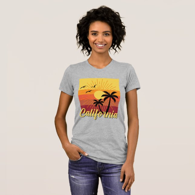 Camiseta Diseño de California - Forma delgada de Bella+Canv (Anverso completo)