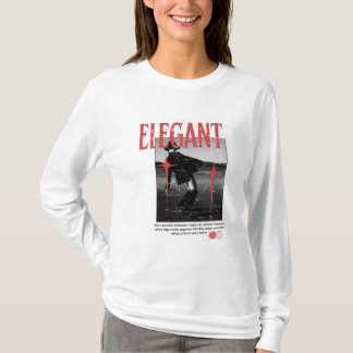 Camiseta Diseño de Calzado Urbano Maximalista Rojo y Negro