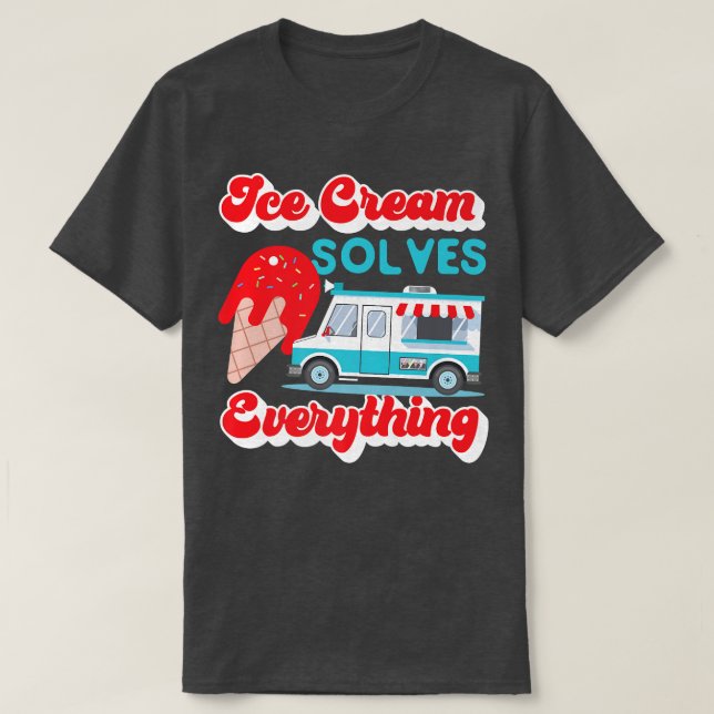 Camiseta Diseño De Camión De Helado Cream Para Ice Cream Lo (Diseño del anverso)