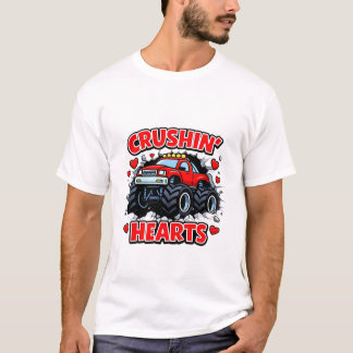 Camiseta Diseño de camión lindo que rompe corazones