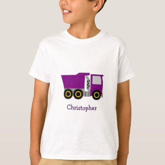 Camiseta Diseño de camiones morados personalizado