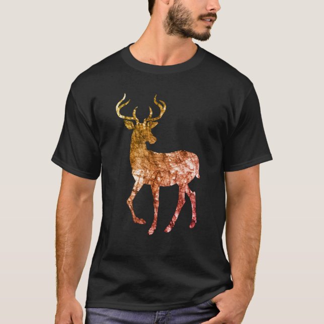 Camiseta Diseño de camisas de ciervos salvajes de la natura (Anverso)