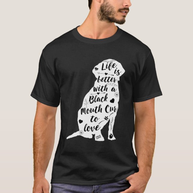 Camiseta Diseño De Camisas De Cur De Boca Negra Para Cur De (Anverso)