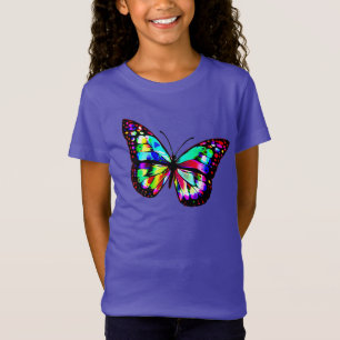 Camiseta Diseño de camisas de mariposas de colores naturale