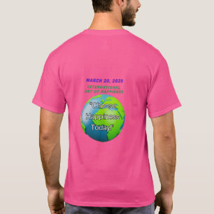 Camiseta Diseño de camisetas, Día de la Felicidad 20 de mar