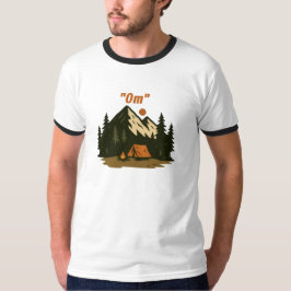 Camiseta Diseño de Camping de Meditación en la Montaña “Om”
