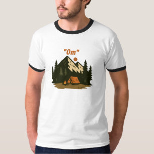 Camiseta Diseño de Camping de Meditación en la Montaña “Om”