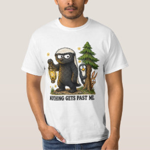 Camiseta Diseño de Camping Tejón Mielero Nada Se Me Escapa