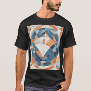 Camiseta Diseño de Caña de Pescar Abstracto Geométrico para