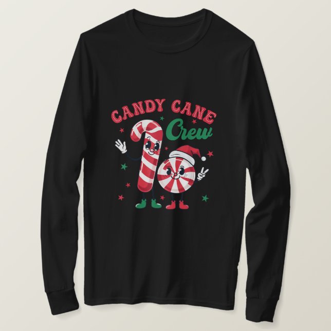 Camiseta Diseño de Candy Cane Crew Navidades (Anverso del diseño)