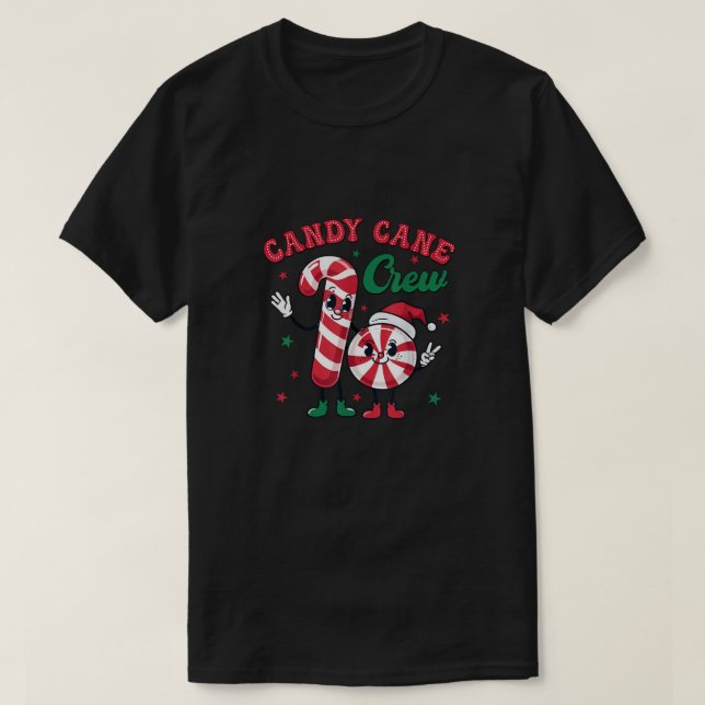 Camiseta Diseño de Candy Cane Crew Navidades (Diseño del anverso)