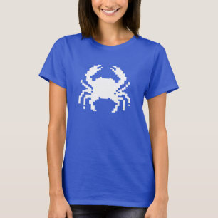 Camiseta diseño de cangrejo pixel
