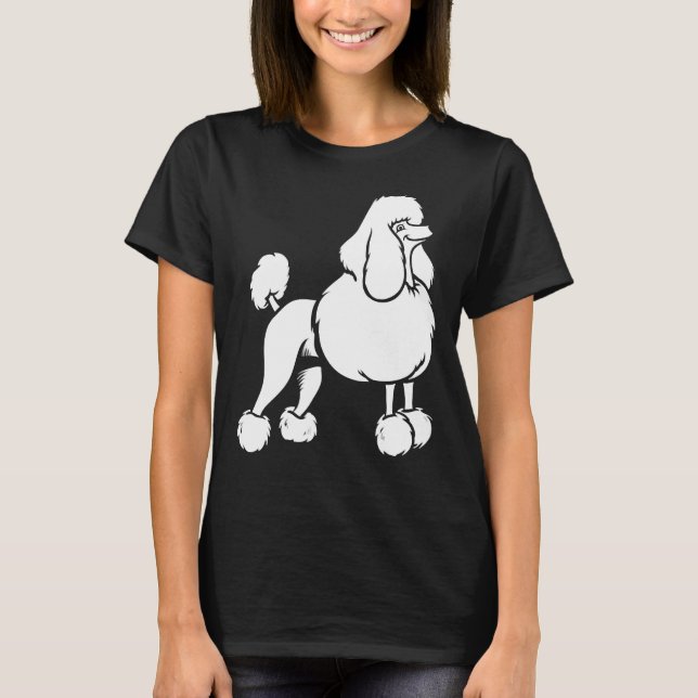 Camiseta diseño de caniche blanco (Anverso)