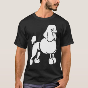 Camiseta diseño de caniche blanco