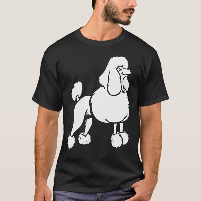 Camiseta diseño de caniche blanco (Anverso)