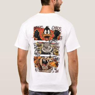 Camiseta Diseño de Caos de Dibujos Animados Divertido   Art