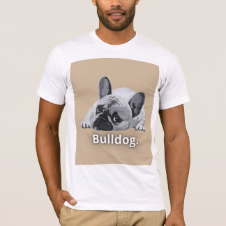 Camiseta Diseño de Cara Fuerte de Bulldog