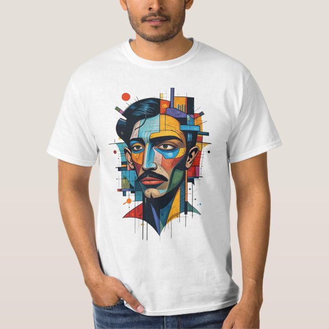 Camiseta Diseño de cara geométrica (Anverso)