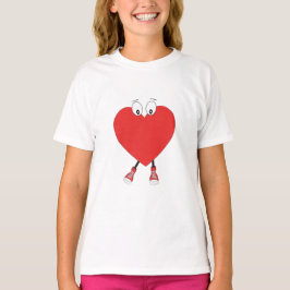 Camiseta Diseño de caracteres de amor de la forma del coraz