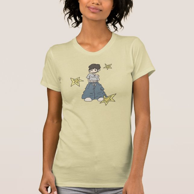 Camiseta Diseño de caricaturas de moda con Guay Street (Anverso)