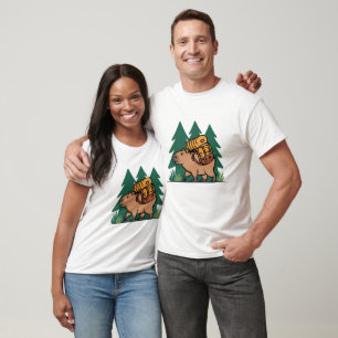 Camiseta Diseño de carpincho de senderismo   Aventura al ai