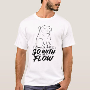 Camiseta Diseño de carpincho Go With the Flow