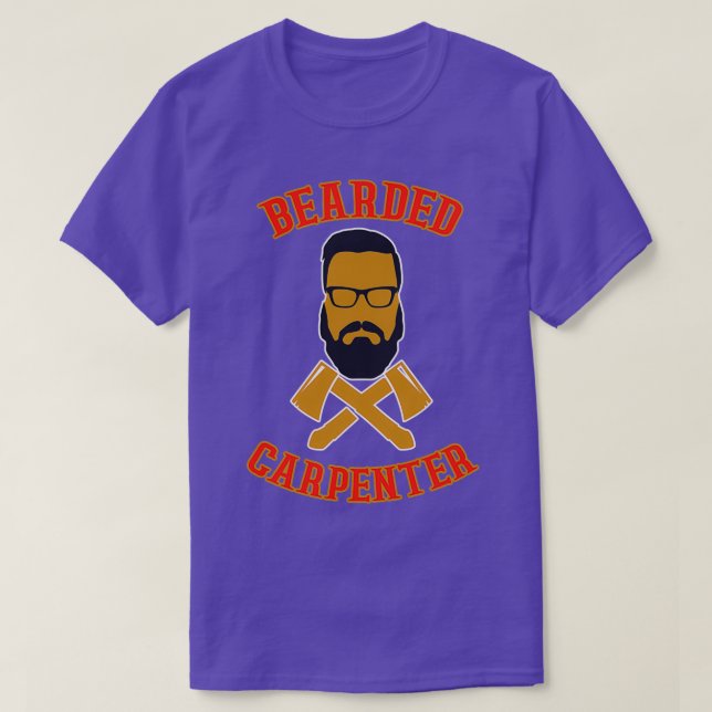 Camiseta Diseño de carpintero con barba (Diseño del anverso)
