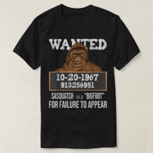 Camiseta Diseño de cartel de búsqueda de Bigfoot divertido