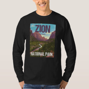 Camiseta Diseño de cartel del Parque Nacional Zion Utah