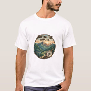 Camiseta Diseño de cartel retro del parque nacional Adventu