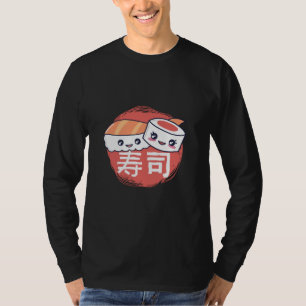 Camiseta Diseño de Cartoon de Sushi Divertido
