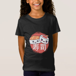 Camiseta Diseño de Cartoon de Sushi Divertido