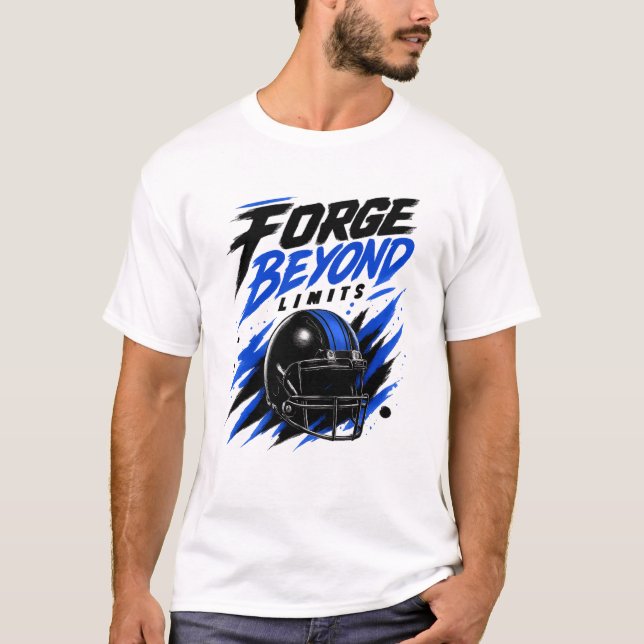 Camiseta Diseño de casco de fútbol Forge Beyond Limits | Mo (Anverso)