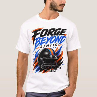 Camiseta Diseño de casco de fútbol Forge Beyond Limits | Mo