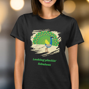 Camiseta Diseño de castigo de pavo real glamuroso