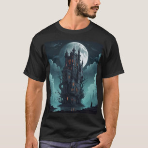 Camiseta Diseño de Castillo Gótico - Obra de arte misterios