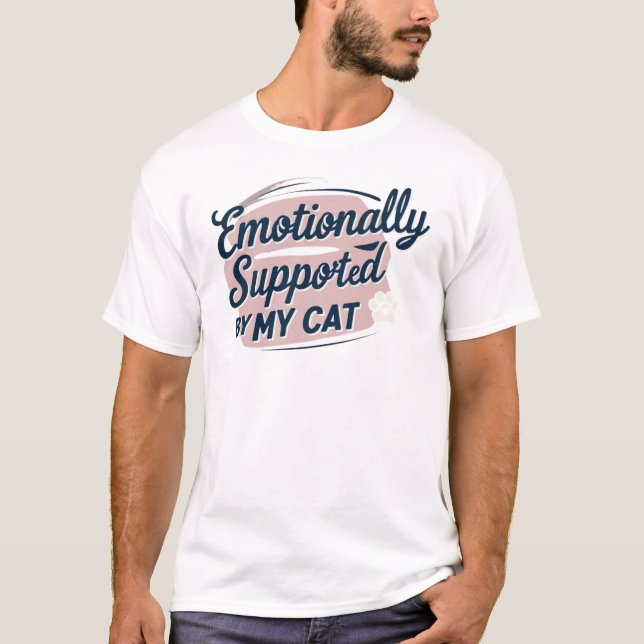 Camiseta Diseño de Cat Lover de soporte emocional (Anverso)