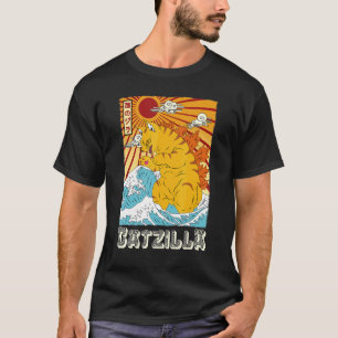 Camiseta Diseño de Catzilla Gato