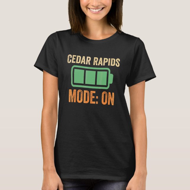 Camiseta Diseño de Cedar Rapids en modo de batería (Anverso)