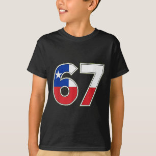 Camiseta Diseño de celebración del número 67 de la bandera