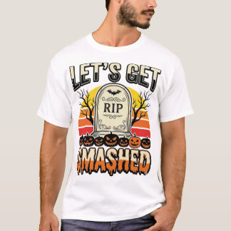 Camiseta Diseño de cementerio divertido de Halloween Vamos